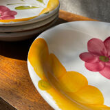 Set of 4 floral plates
