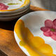 Lot de 4 assiettes fleuries