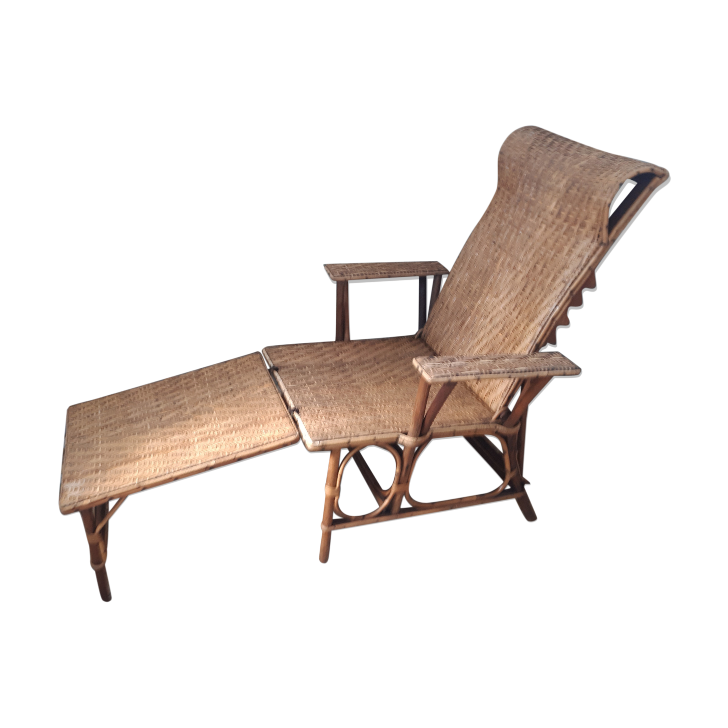 Lounge chair vintage rattan