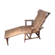 Chaise longue rotin vintage