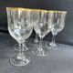 6 Verres à eau Daum putoisés or