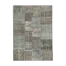 Tapis oriental surteint oriental tissé à la main 170 cm x 240 cm tapis patchwork gris