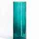 Large vintage Murano glass vase in petrol blue.