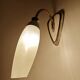Mid Century Flexible Brass Glass Wall Light