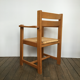 Elm and straw armchair Roland Haeusler for Maison Regain