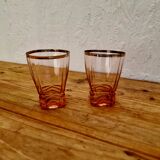 Set of 2 vintage rosaline glasses