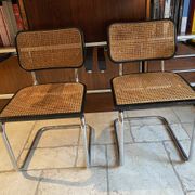 Set of 4 chairs B32 and 2 armchairs B64 Cesca by Marcel Breuer Italian Edition 1980