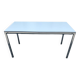 Vintage 1990s table with detachable grooved legs