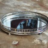 Louis XV style oval silver-plated metal centrepiece (or centerpiece) 19th century