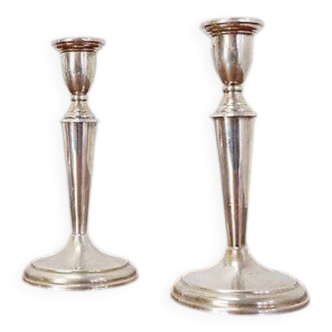 Pair of silver candlesticks