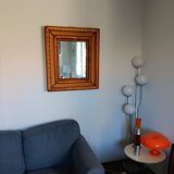 Miroir mural en rotin, osier et bois