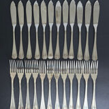 Christofle silver-plated fish cutlery (24 pieces)