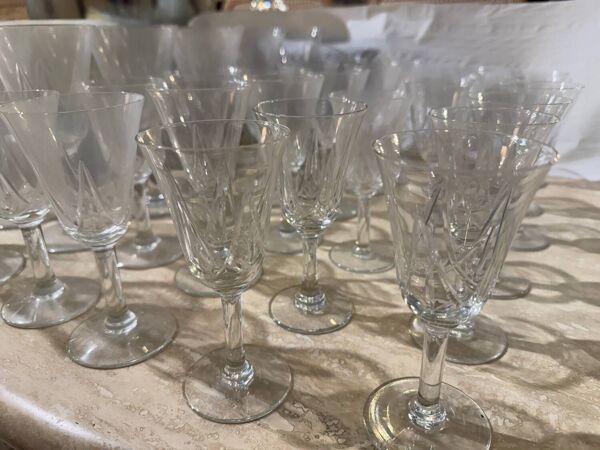 Série de 36 verres en cristal