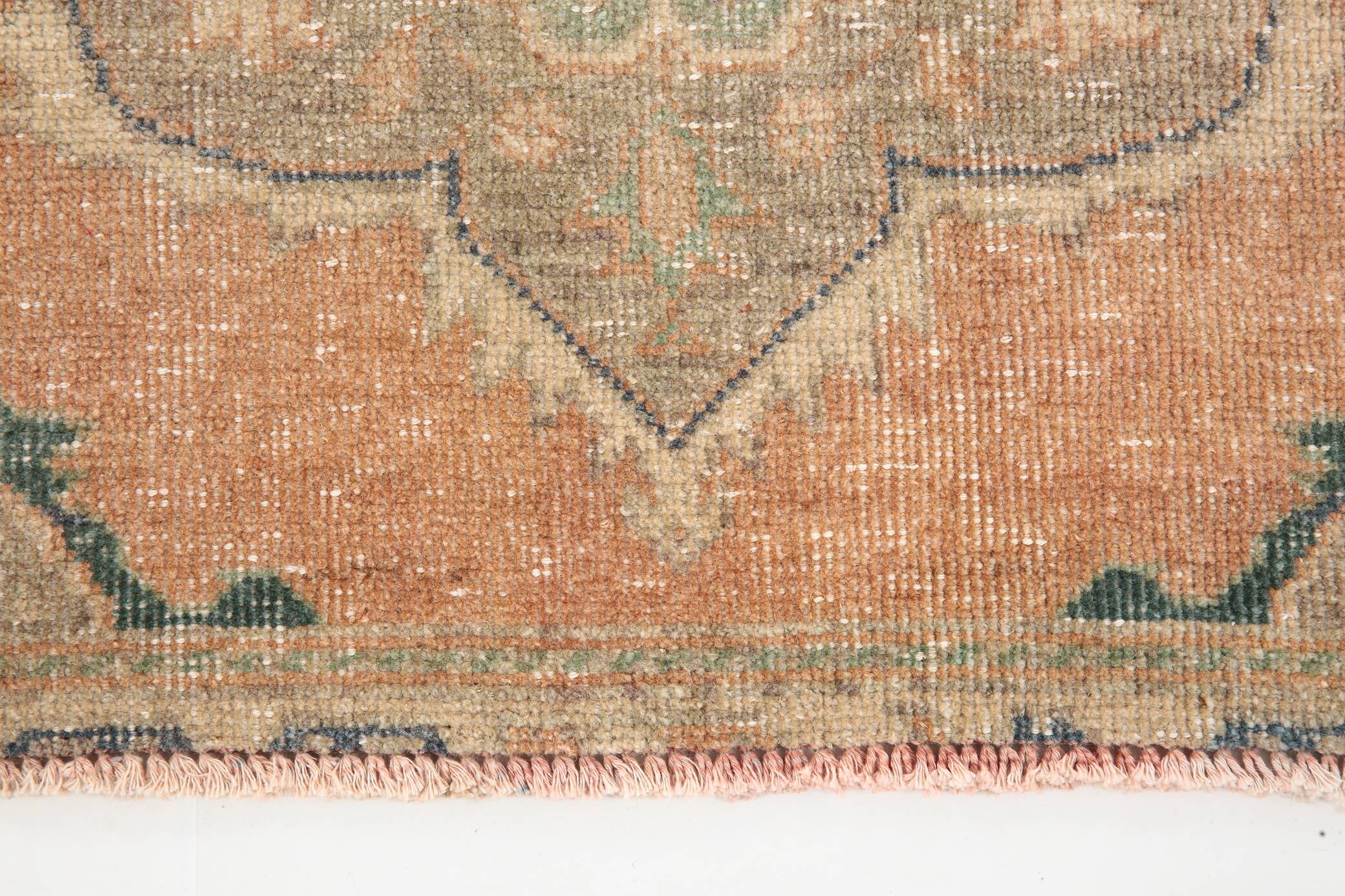 3x12 Soft Wool Pale Red Turkish Vintage Runner Rug