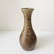 Vase soliflore en céramique grès pyrité Signé Christophe et Nathalie Hurtau