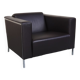 Moroso Steel Leather Lounge Chair, 2000s