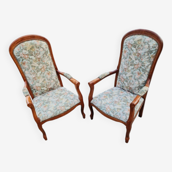 Pair Voltaire Armchairs