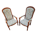 Pair Voltaire Armchairs