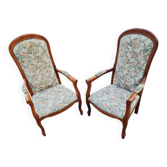 Pair Voltaire Armchairs