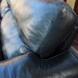 Black Leather Sofa by Tito Agnoli for Poltrona Frau, Italy, 1980s