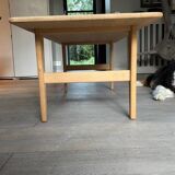 table basse chêne massif brut-Danemark années 70/80