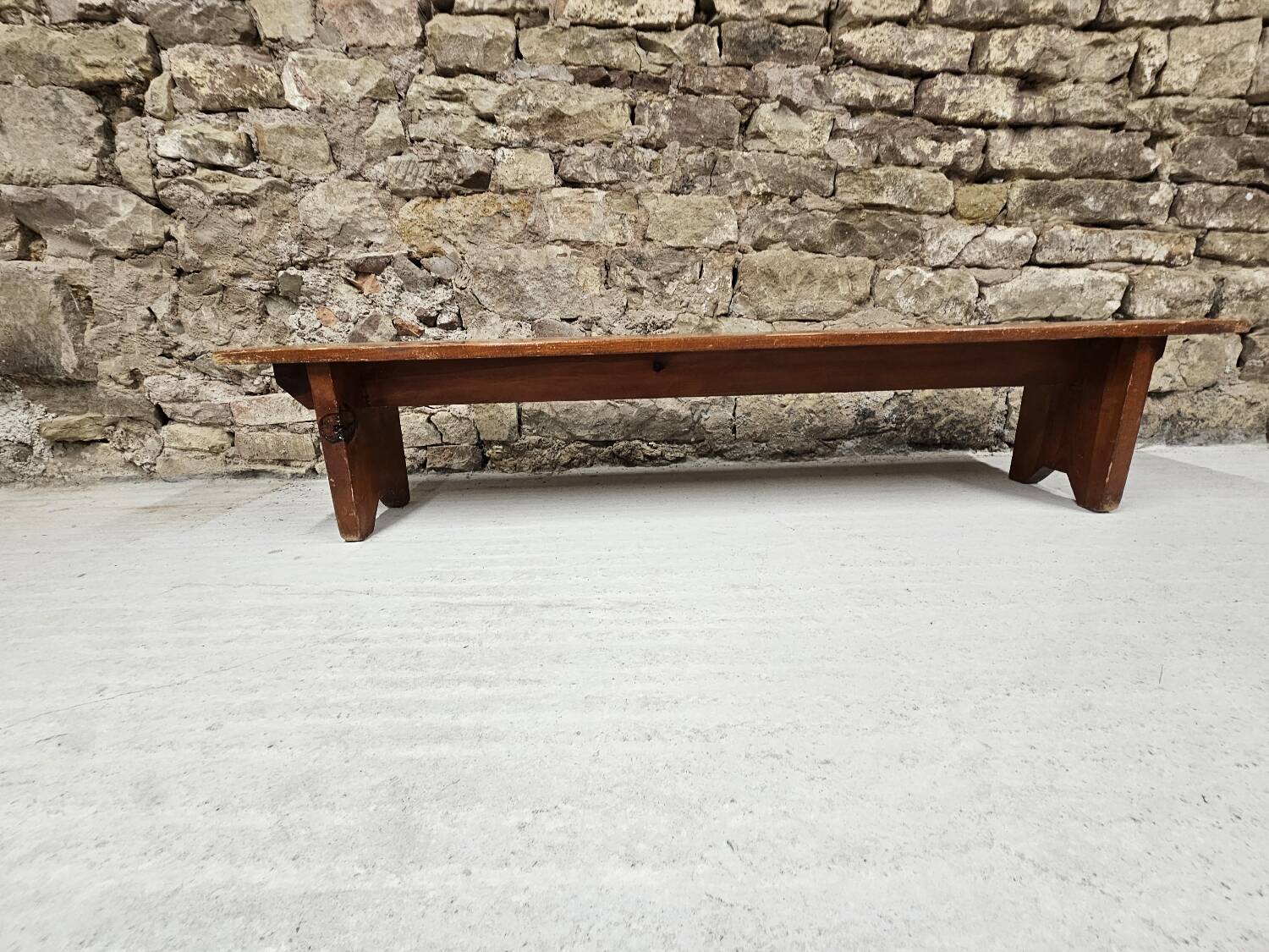 solid pine bench nursery school 1970 vintage