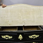 Curved Chest of Drawers in Black Lacquered Finish