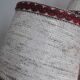 3 abat-jours jute écru et galons rouges pour lustre ou applique culot E14 - vintage 1970
