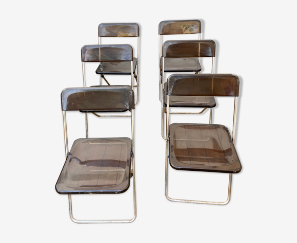 Ensemble 6 chaises plexiglass