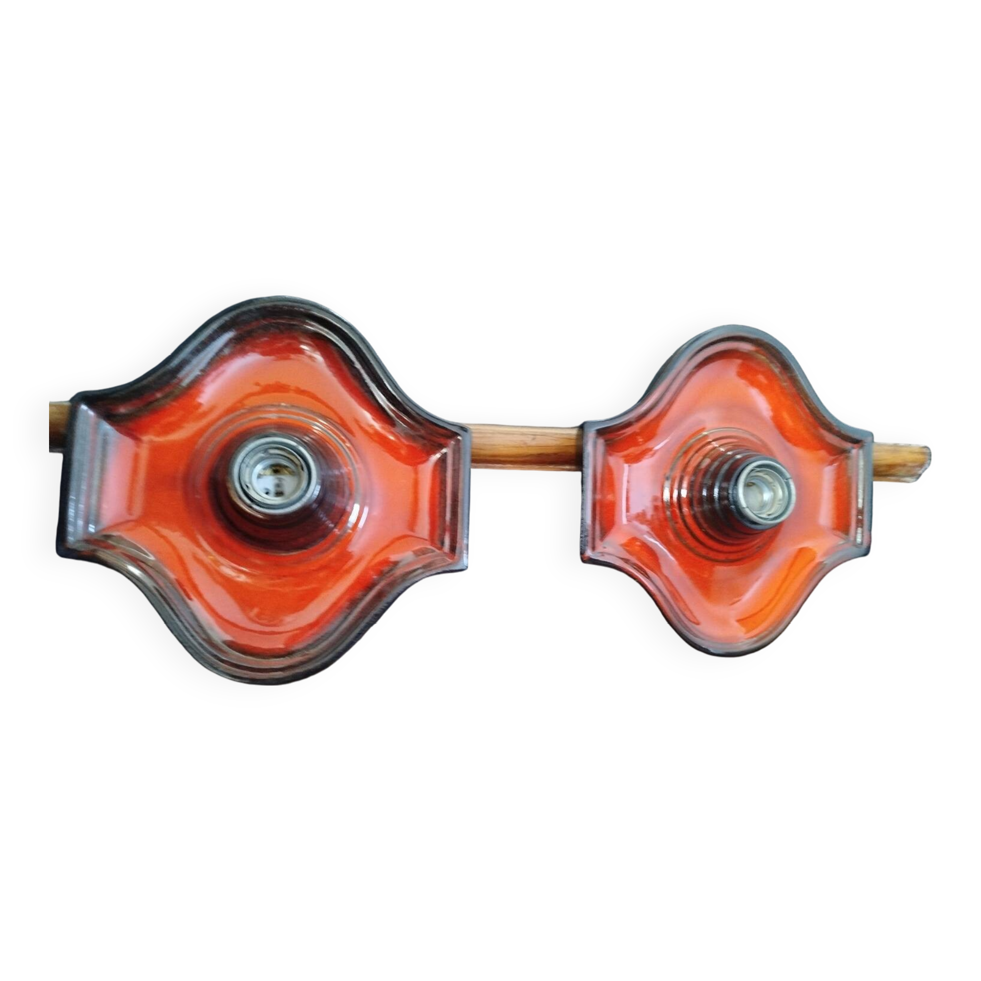 Pair of Fat Lava Ceramic Wall Lights by Hustadt Leuchten, 1970s