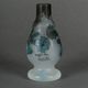 Vase in glass paste Muller Frères Lunéville foot shower floral decor