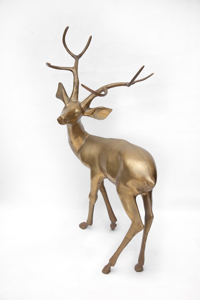 Cerf laiton vintage xxl