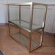 Glass and brass shelf by Pierre Vandel, circa 1970.