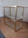 Etagère en verre et laiton de Pierre Vandel, vers 1970