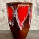 Large Vallauris vase no. 270 – brown glaze with red drips – vintage