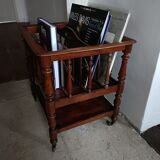Magazine rack, mahogany vinyl rack, 19th century