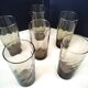 6 smoke-coloured glasses, torso effect, 1970s