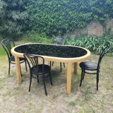 Rattan dining table 1980
