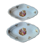 Deux raviers porcelaine de Bavière décor romantique