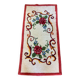 Vintage wool rug with floral decor