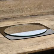 White glass and smoked glass mirror Italy