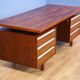 Freestanding Dutch writing desk in rosewood by Kho Liang Ie for Fristho 60s