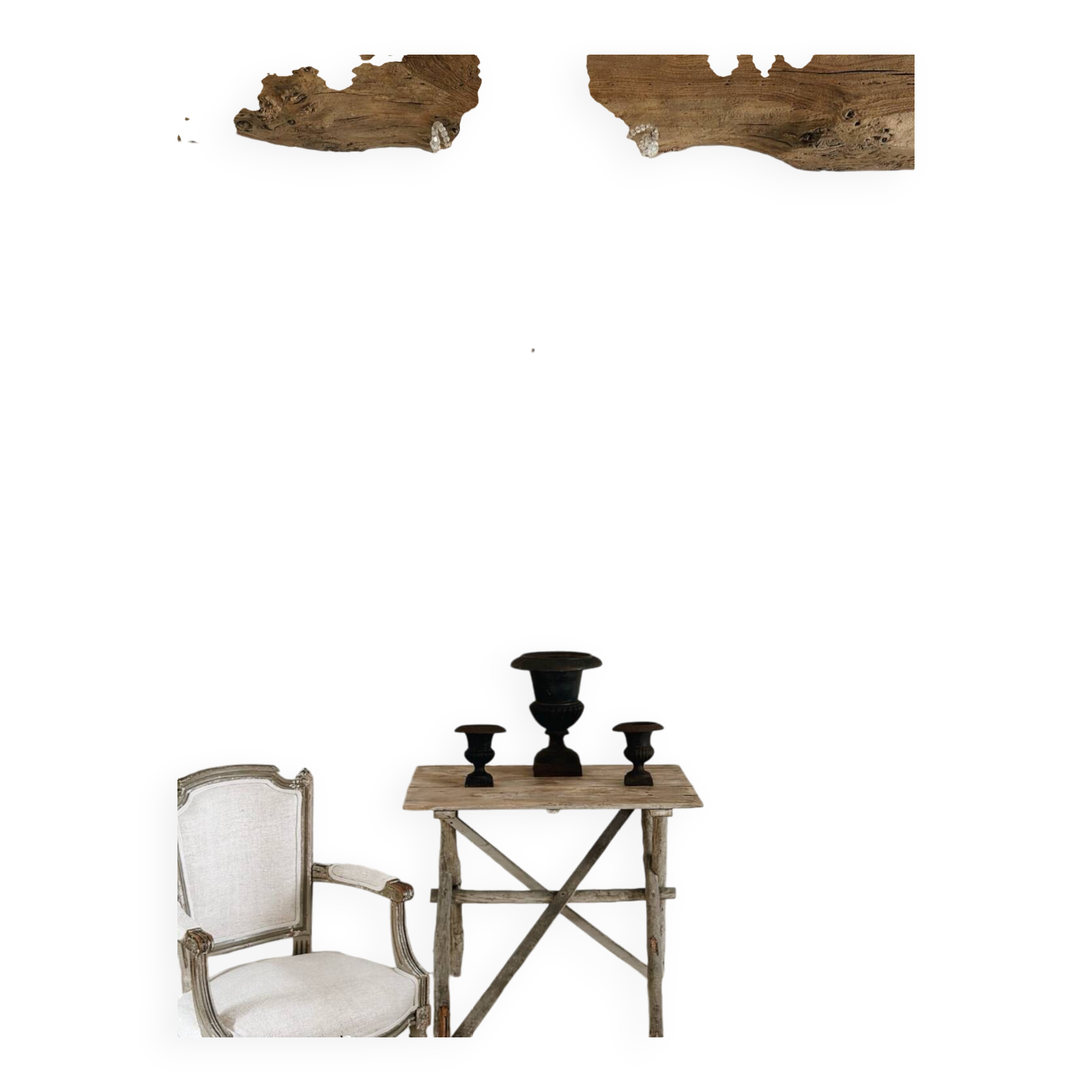 Set of three Medici cast iron vases