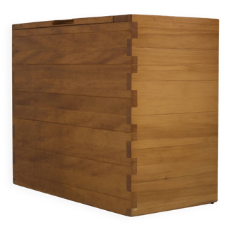 Large chest Maison Regain in solid pine Vintage Circa 1975