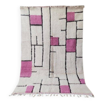 Tapis berbere en laine pure naturelle taille 150 x 250 cm