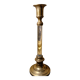 Brass crystal candlestick