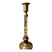 Brass crystal candlestick