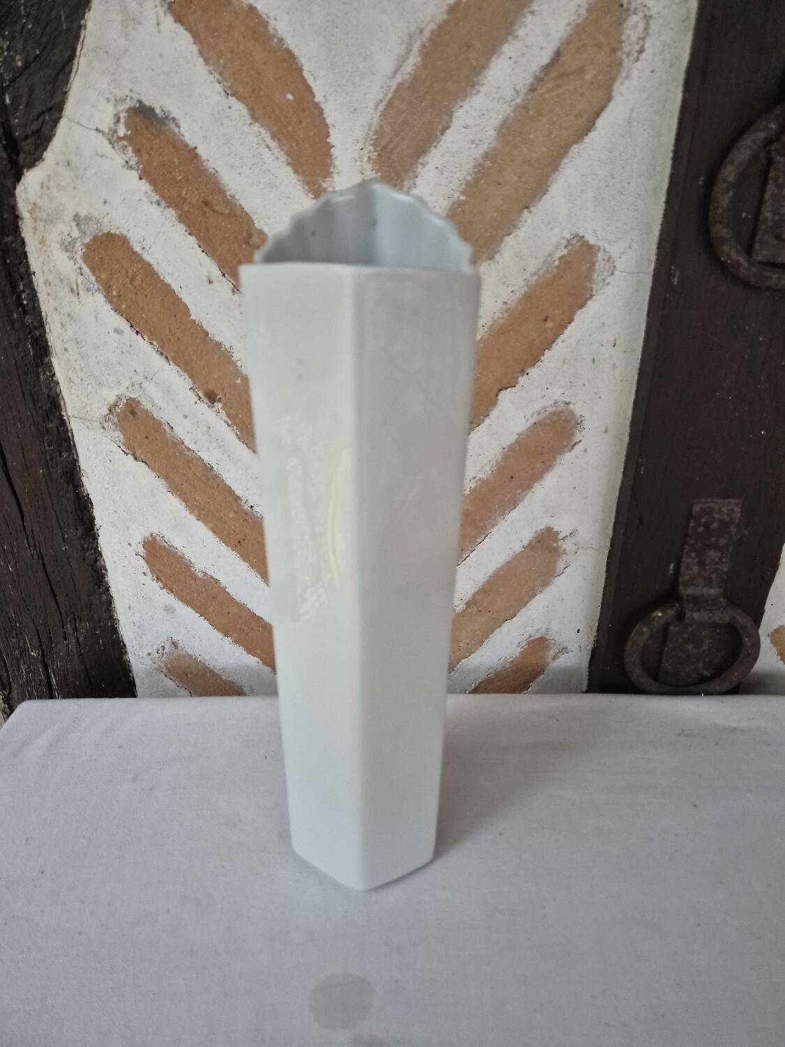 White designer vase