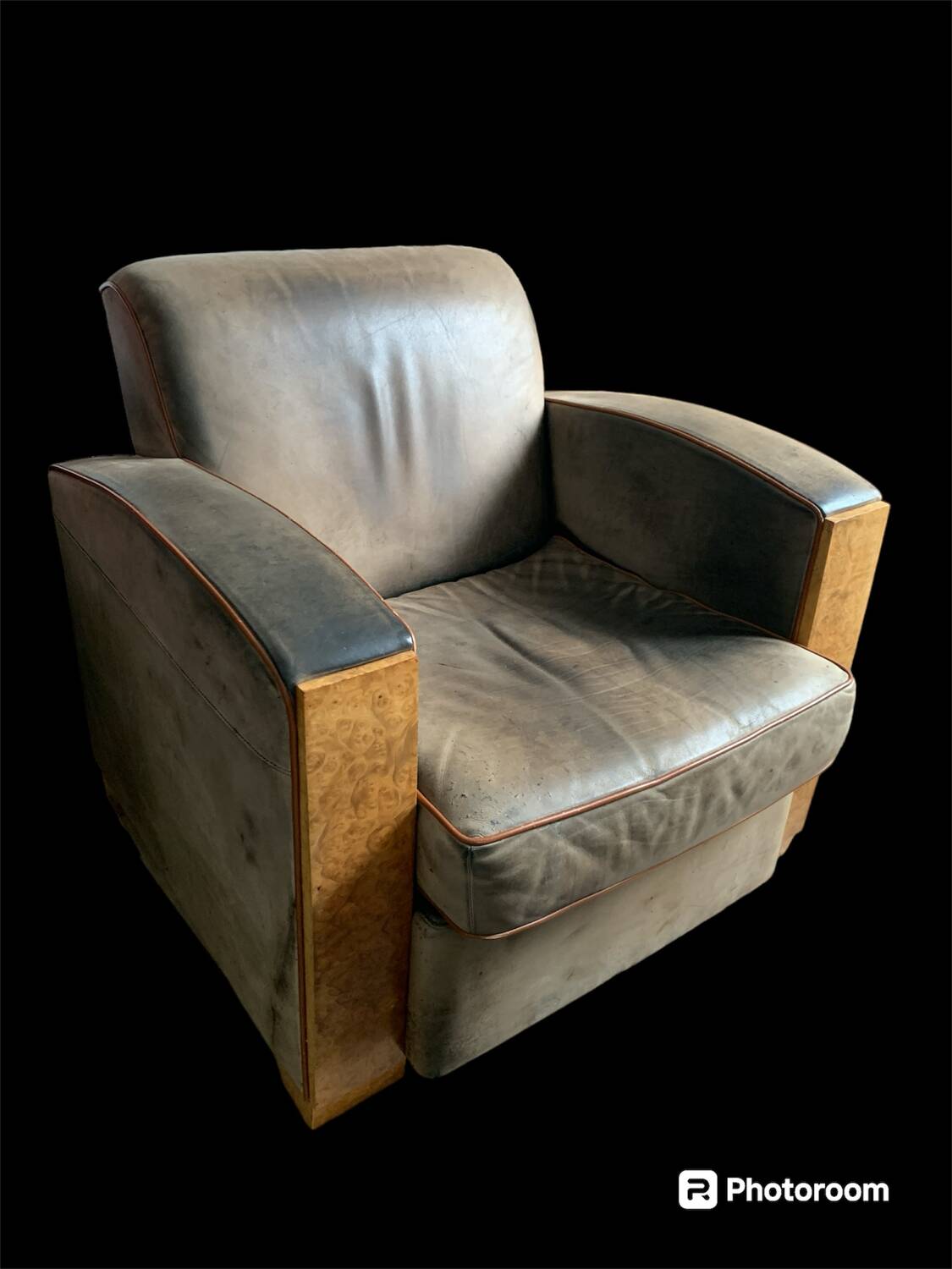 Massot leather club chair