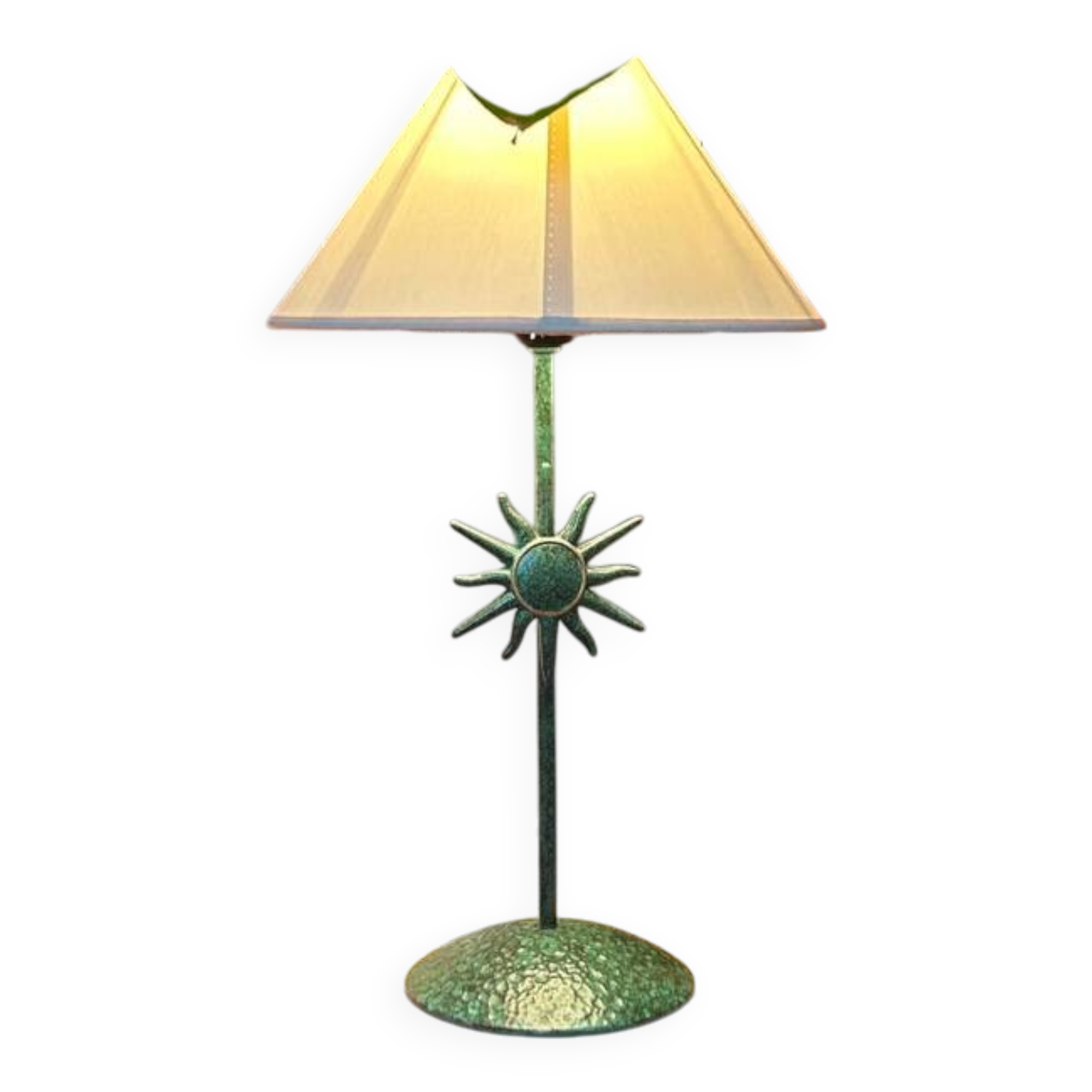 Lampe motif soleil vert
